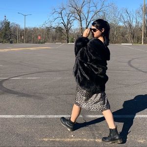 Vintage Mark Reed Faux Mink Fur Coat